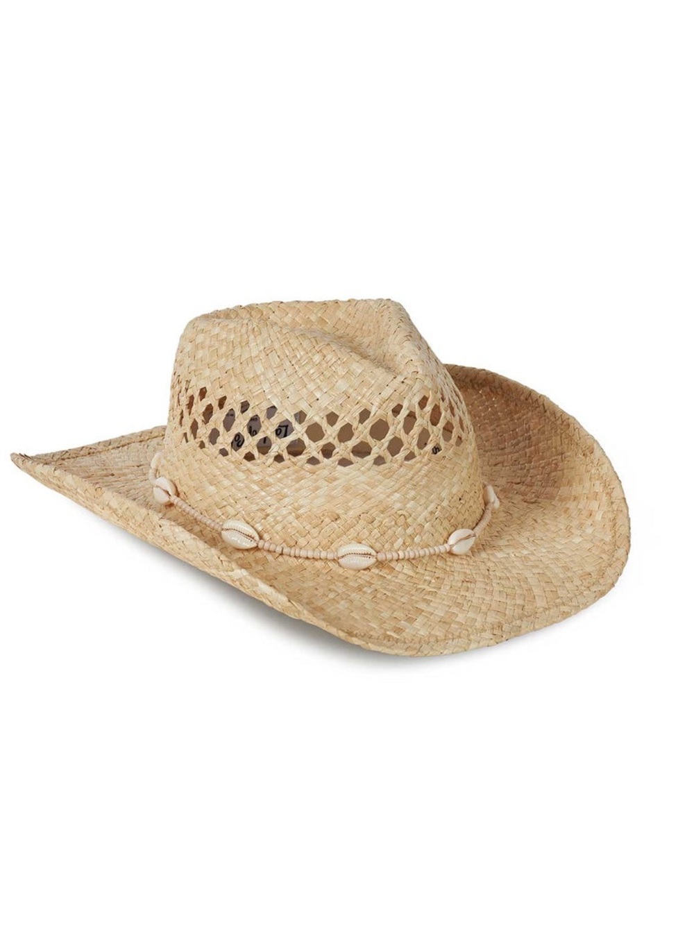 Lack Of Color Natural Seashell Cowboy Hat